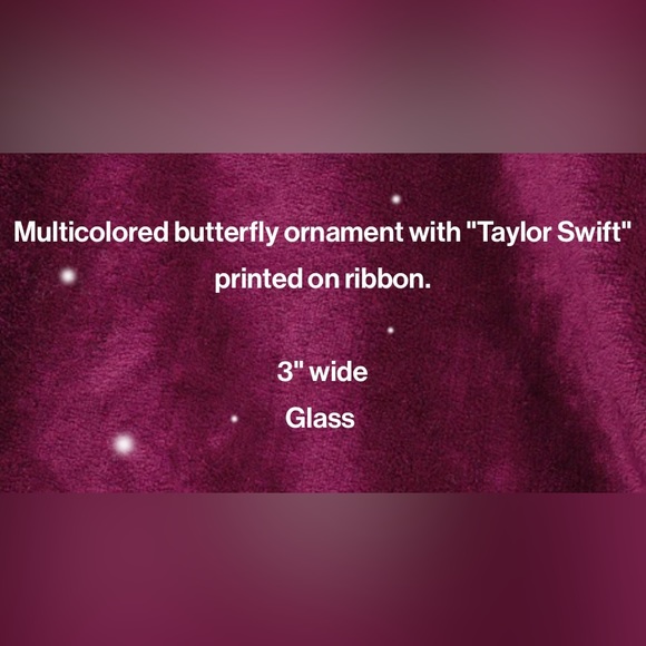 NEW Taylor Swift Lover Butterfly Ornament - Picture 4 of 6